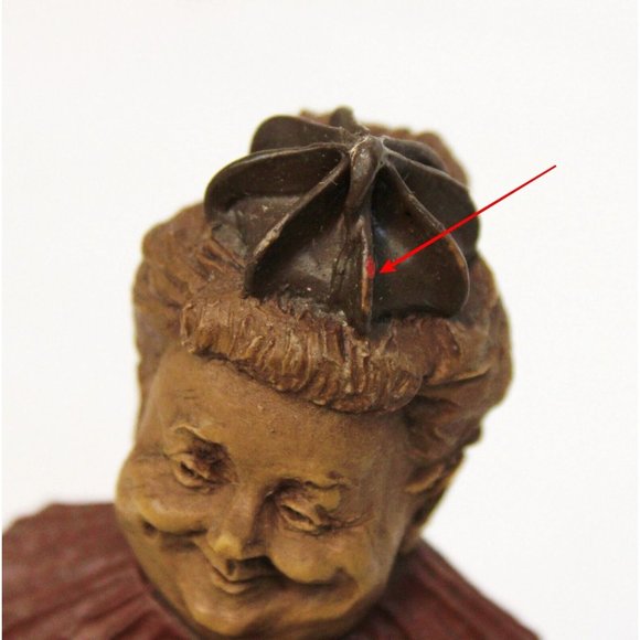 VTG 1985 Carin Studios Tom Clark Candy Gnome Chocolate Figurine Wood Carved look - Picture 8 of 9